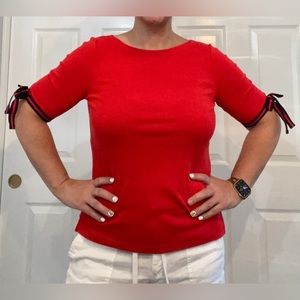 Ralph Lauren Tee, Ribbon / Bow sleeve, sz XL